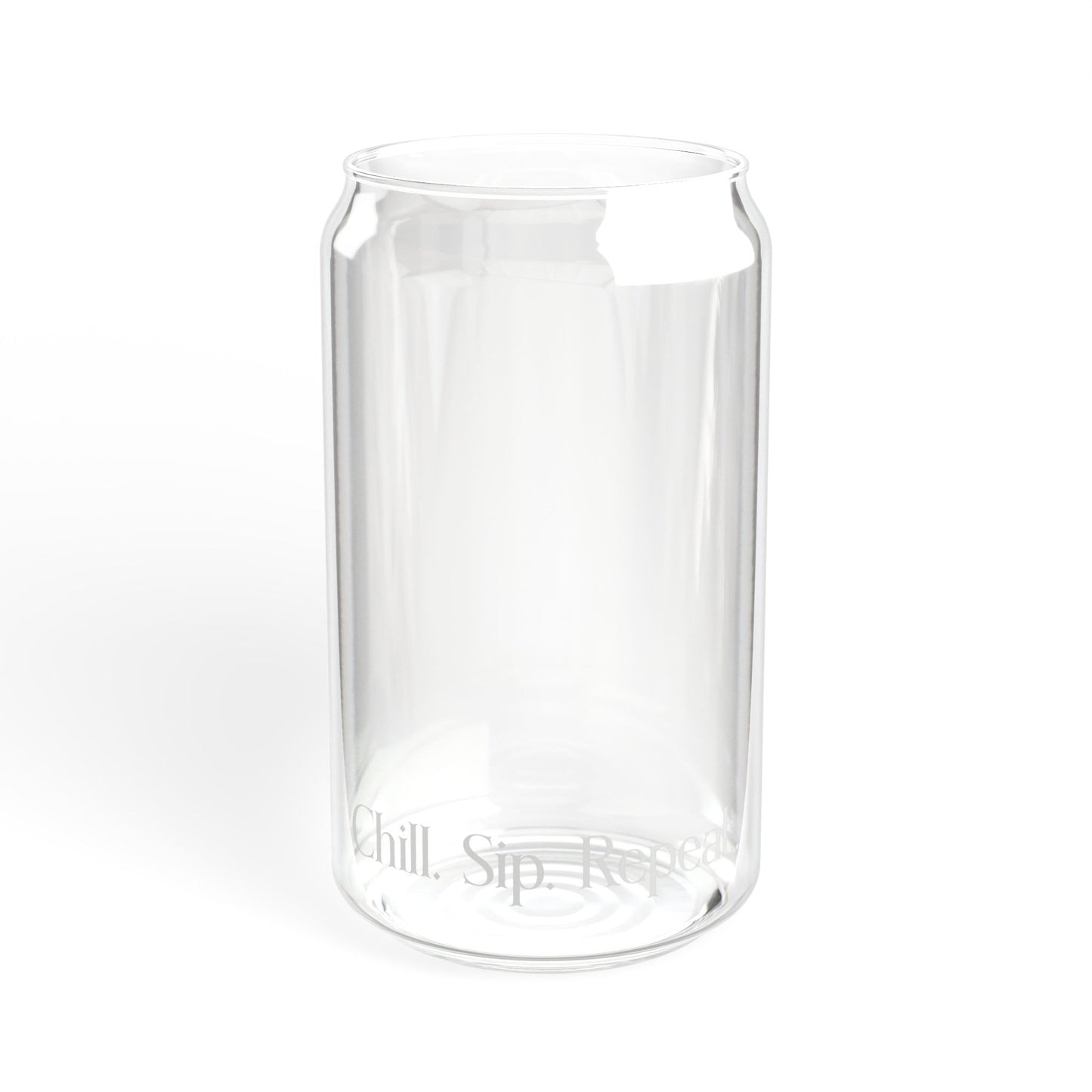 Chill. Sip. Repeat. Sipper Glass, 16oz